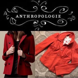 Anthropologie Women's Red Jacket